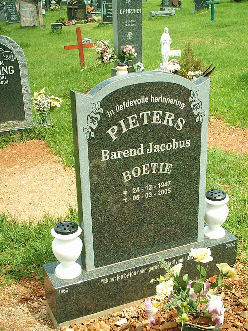 PIETERS Barend Jacobus 1947-2005