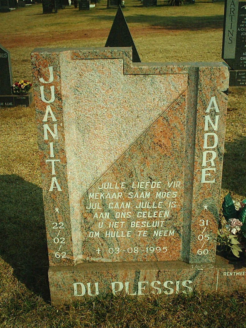 PLESSIS Andre, du  1960-1995 &amp; Juanita 1962-1995