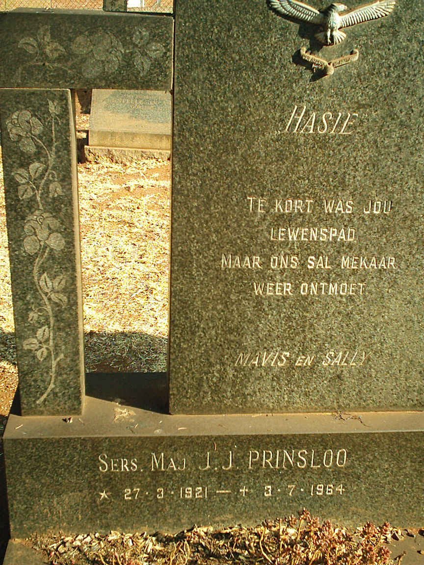 PRINSLOO J.J. 1921-1964
