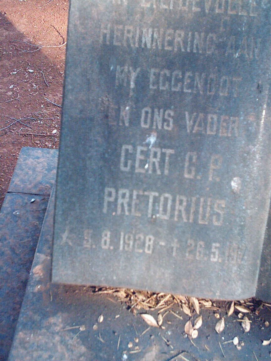 PRETORIUS Gert G.P. 1928-19?