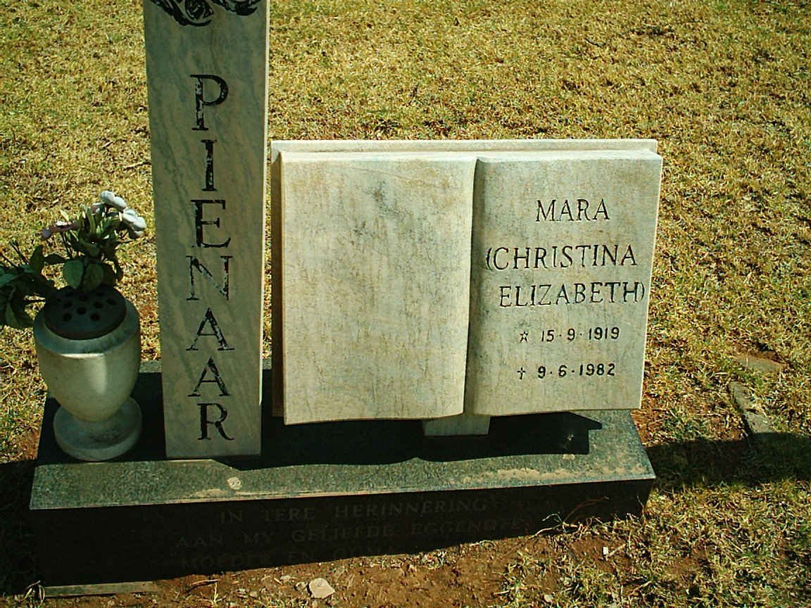 PIENAAR Christina Elizabeth 1919-1982