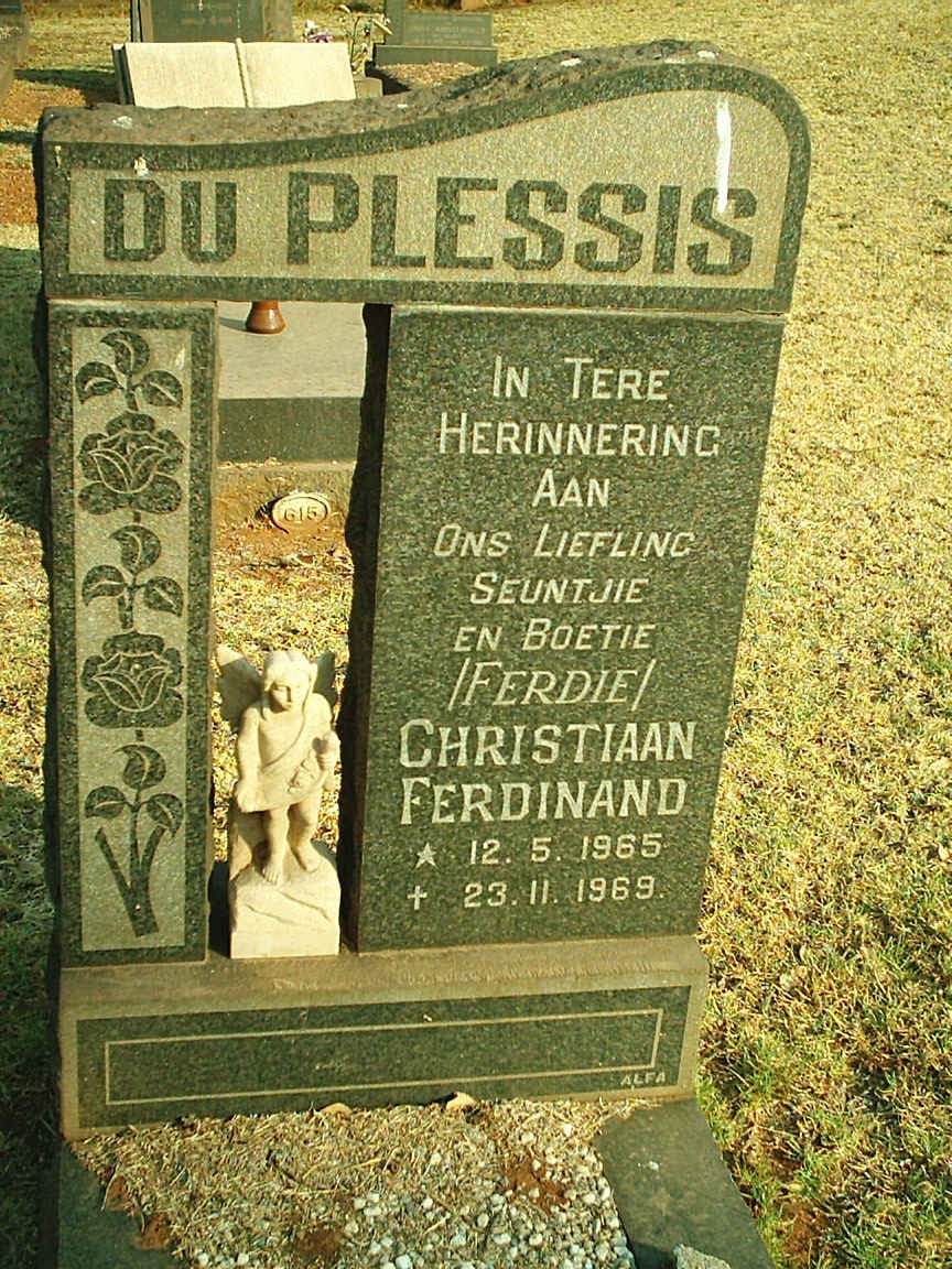 PLESSIS Christiaan Ferdinand, du 1965-1969