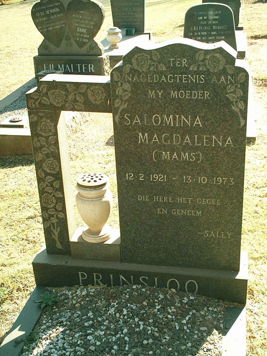 PRINSLOO Salomina Magdalena 1921-1973