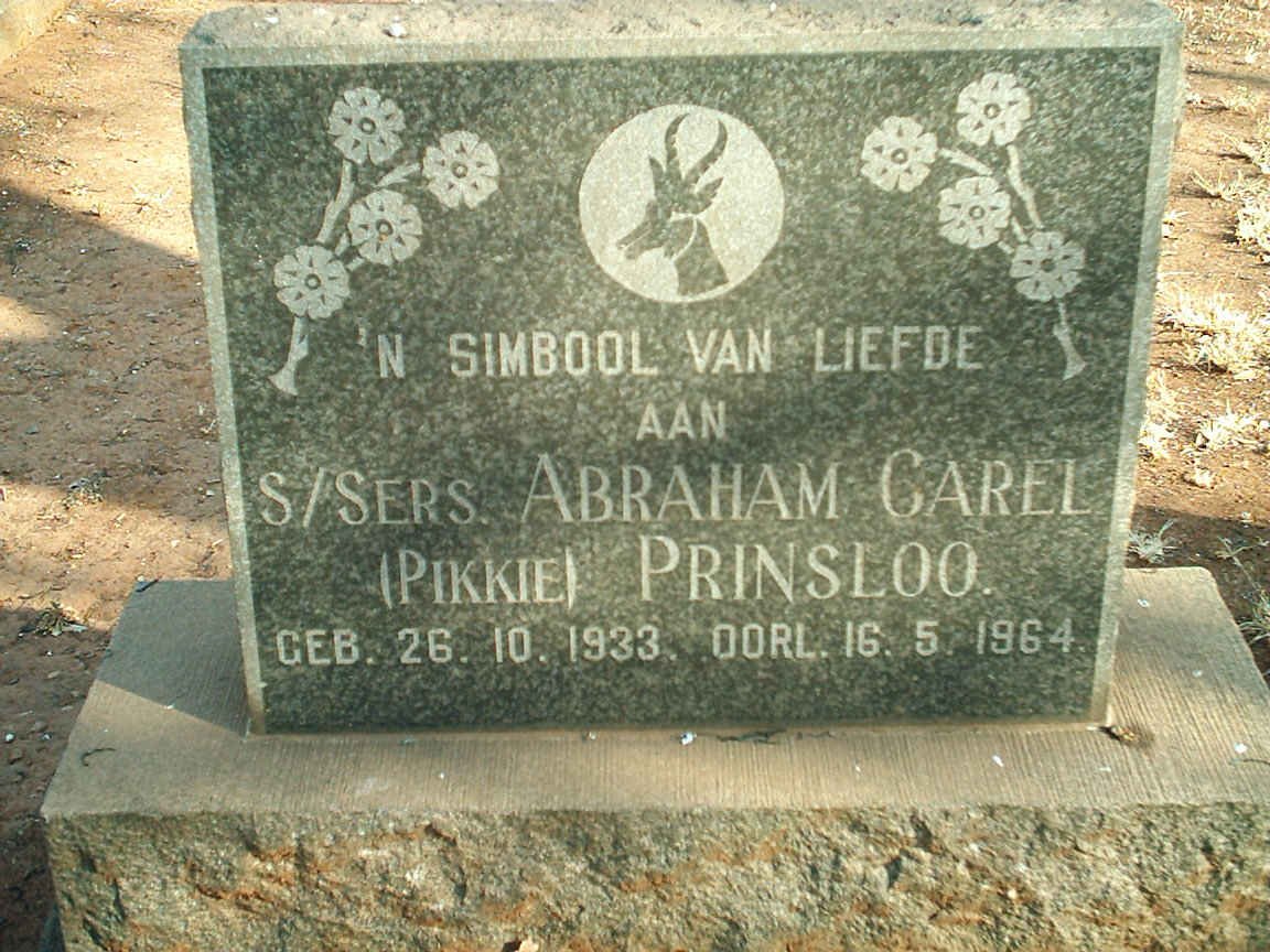 PRINSLOO Abraham Carel 1933-1964