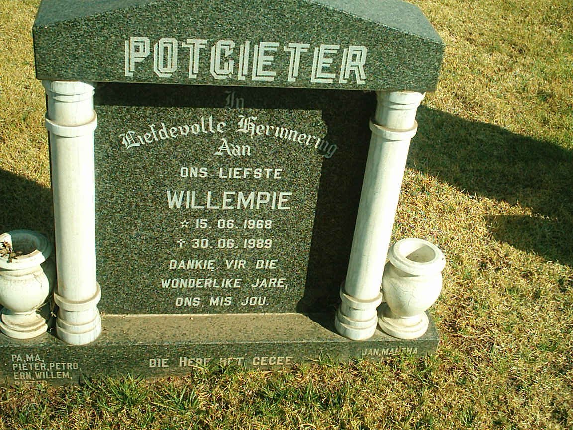 POTGIETER Willempie 1968-1989