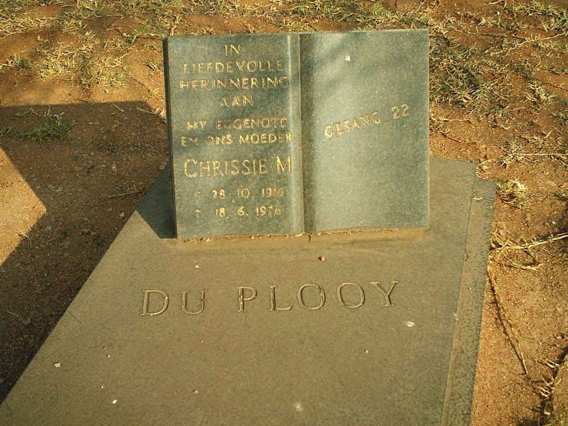 PLOOY Chrissie M., du 1916-1976