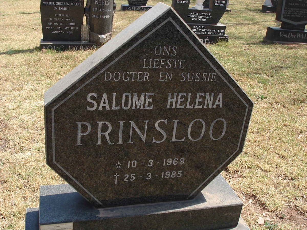 PRINSLOO Salome Helena 1969-1985