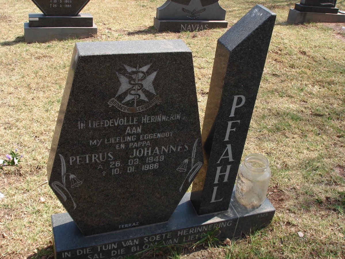PFAHL Petrus Johannes 1949-1986