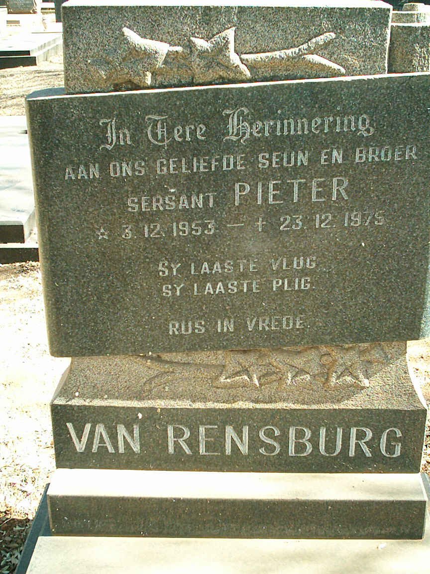 RENSBURG Pieter, van 1953-1975