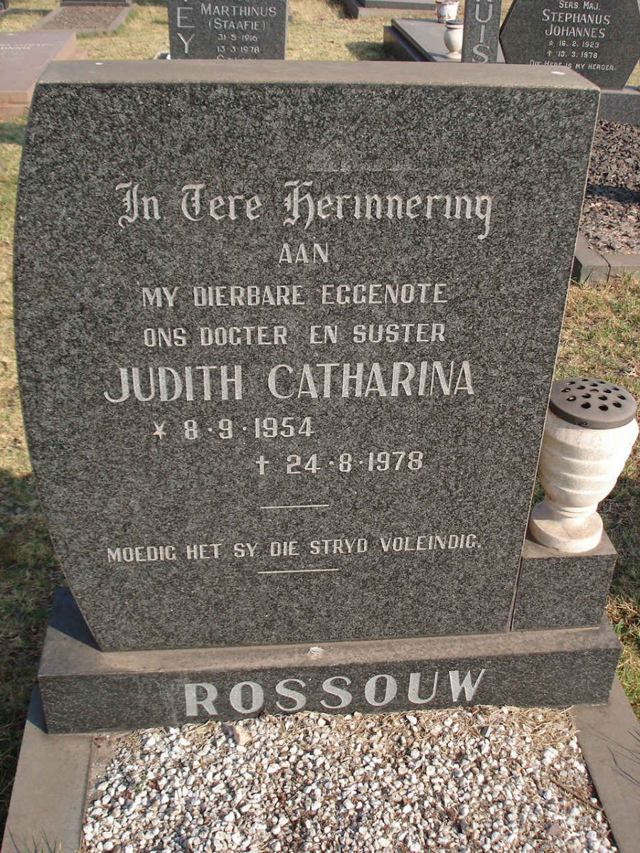 ROSSOUW Judith Catharina 1954-1978