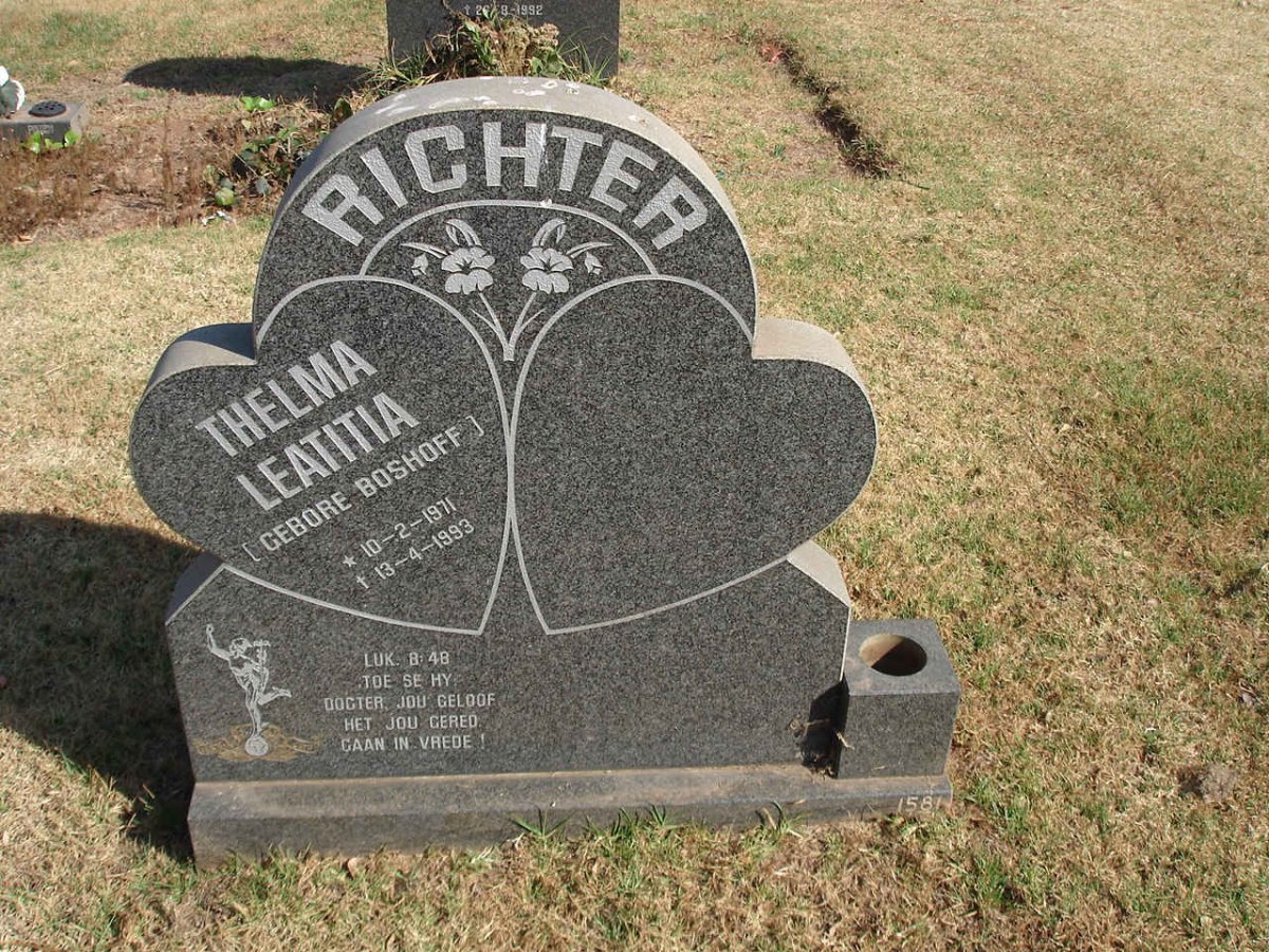 RICHTER Thelma Leatitia nee BOSHOFF 1971-1993