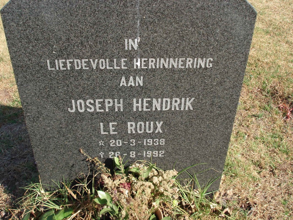ROUX Joseph Hendrik, le 1938-1992