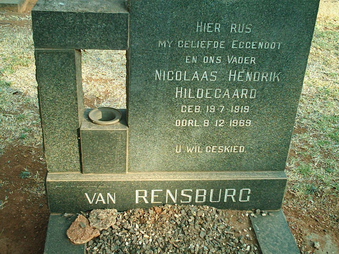 RENSBURG Nicolaas Hendrik Hildegaard, van 1919-1969
