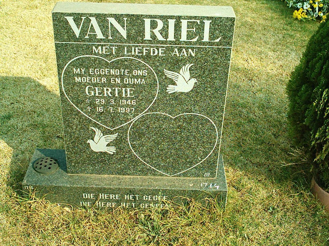 RIEL Gertie, van 1946-1997