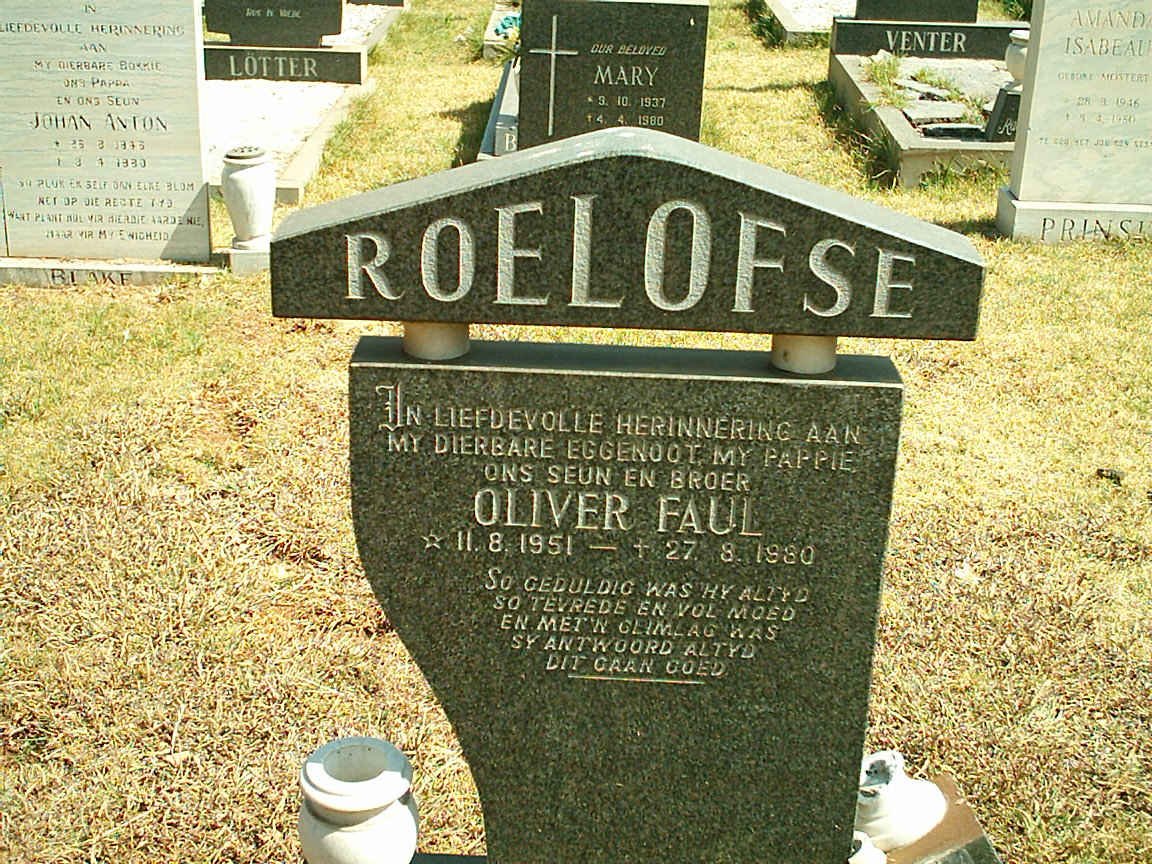 ROELOFSE Oliver Faul 1951-1980