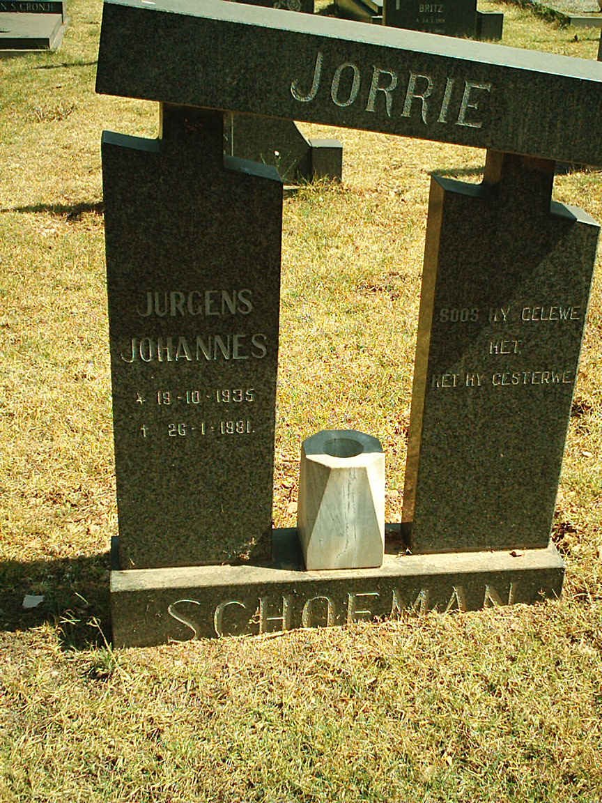 SCHOEMAN Jurgens Johannes 1935-1981