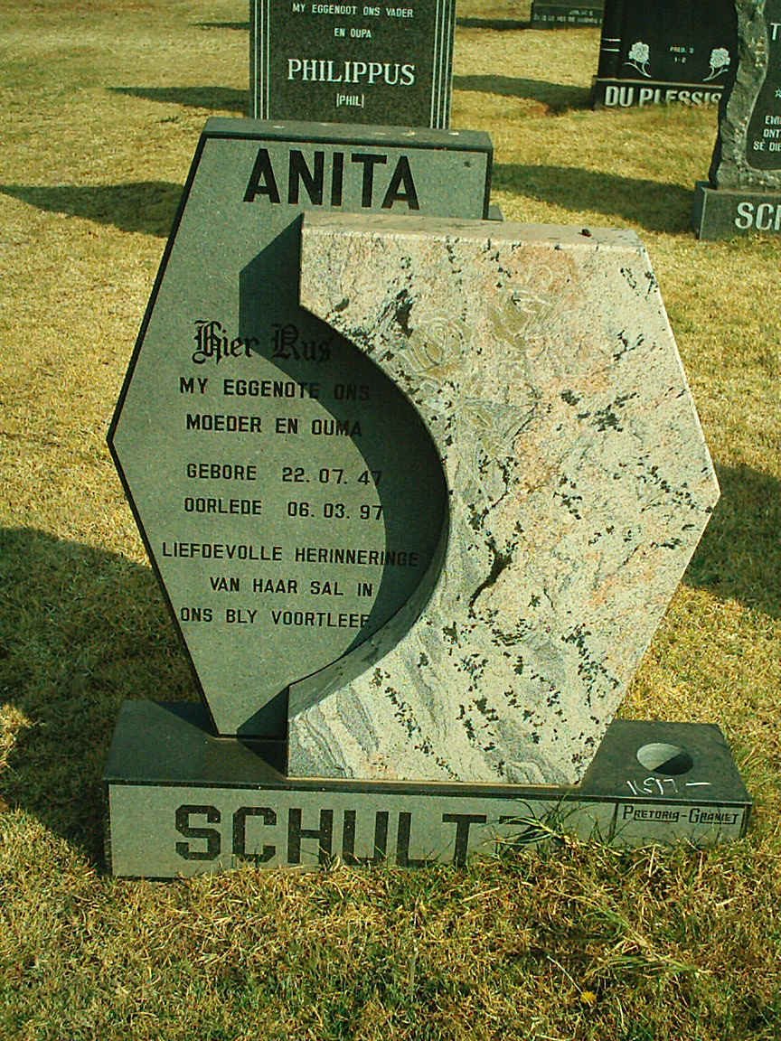 SCHULTZ Anita 1947-1997