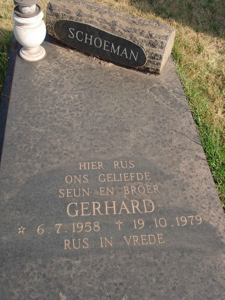 SCHOEMAN Gerhard 1958-1979