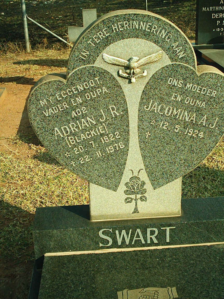 SWART Adrian J.R. 1922-1976 &amp; Jacomina A.J. 1924-
