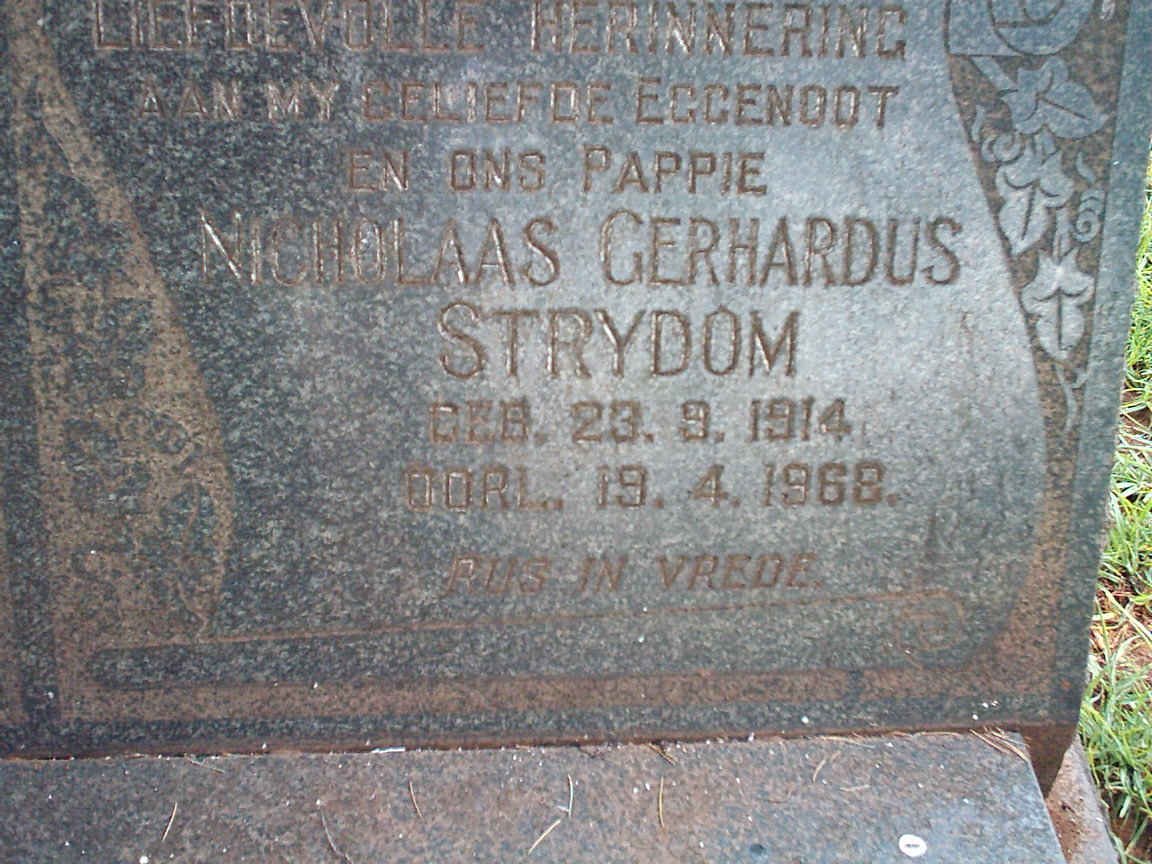 STRYDOM Nicolaas Gerhardus 1914-1968