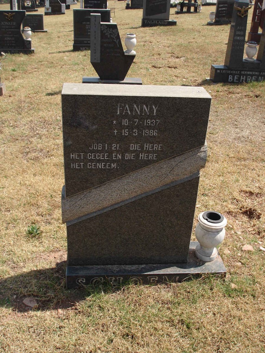SCHOEMAN Fanny 1937-1986