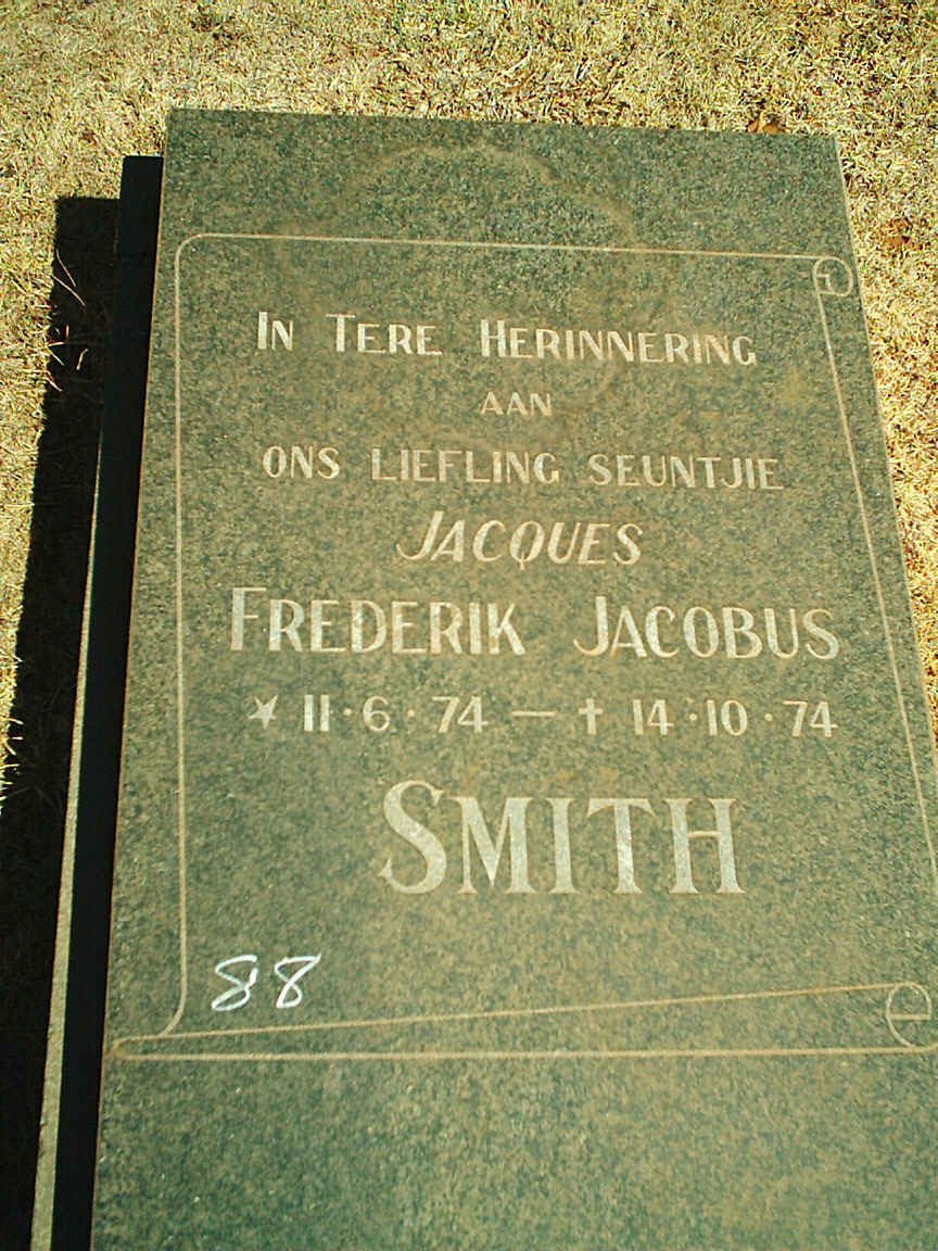 SMITH Jacques Frederik Jacobus 1974-1974