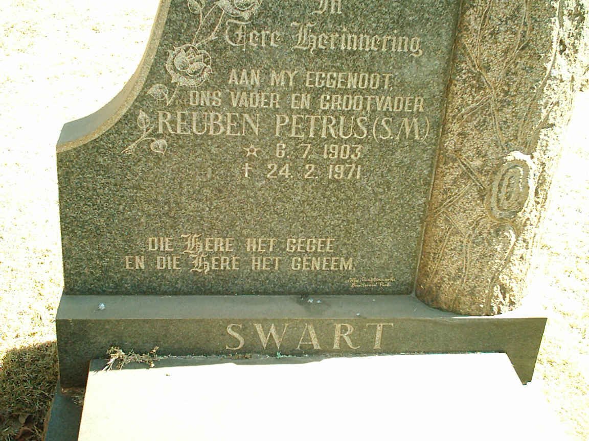 SWART Reuben Petrus 1903-1971