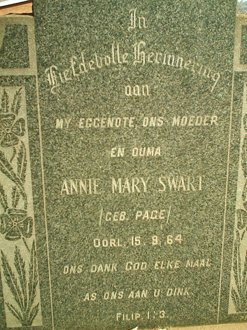SWART Annie Mary nee PAGE -1964