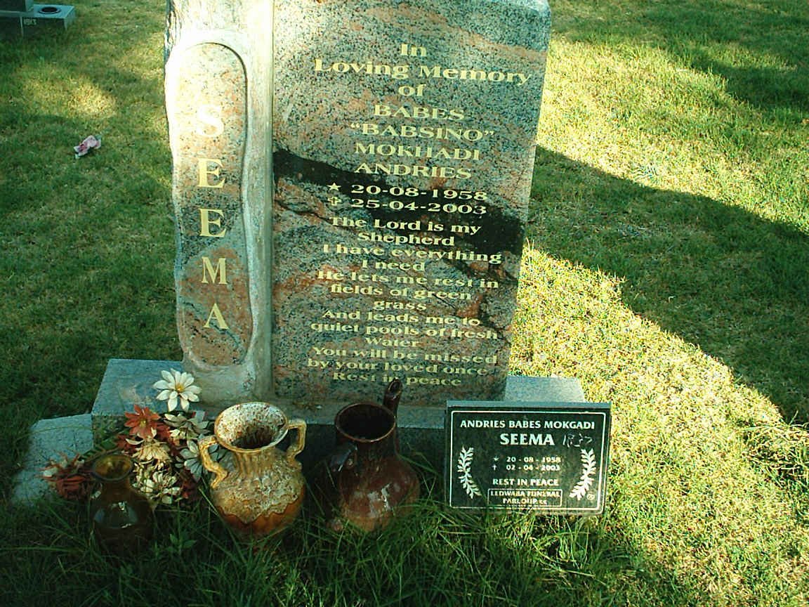 SEEMA Andries Babes Makgadi 1958-2003