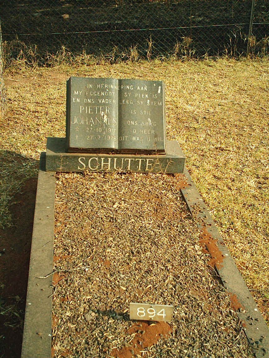SCHUTTE Pieter Johannes 1917-1976