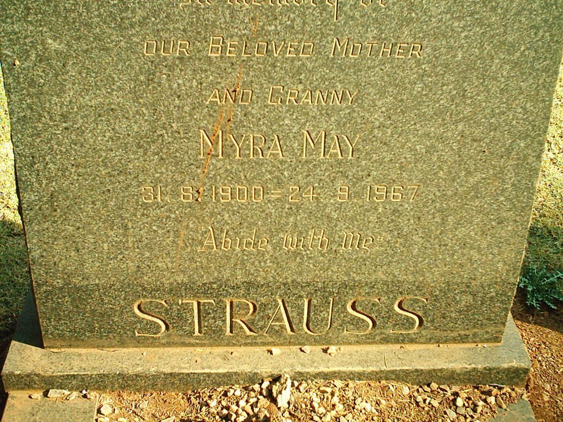 STRAUSS Myra May 1900-1967