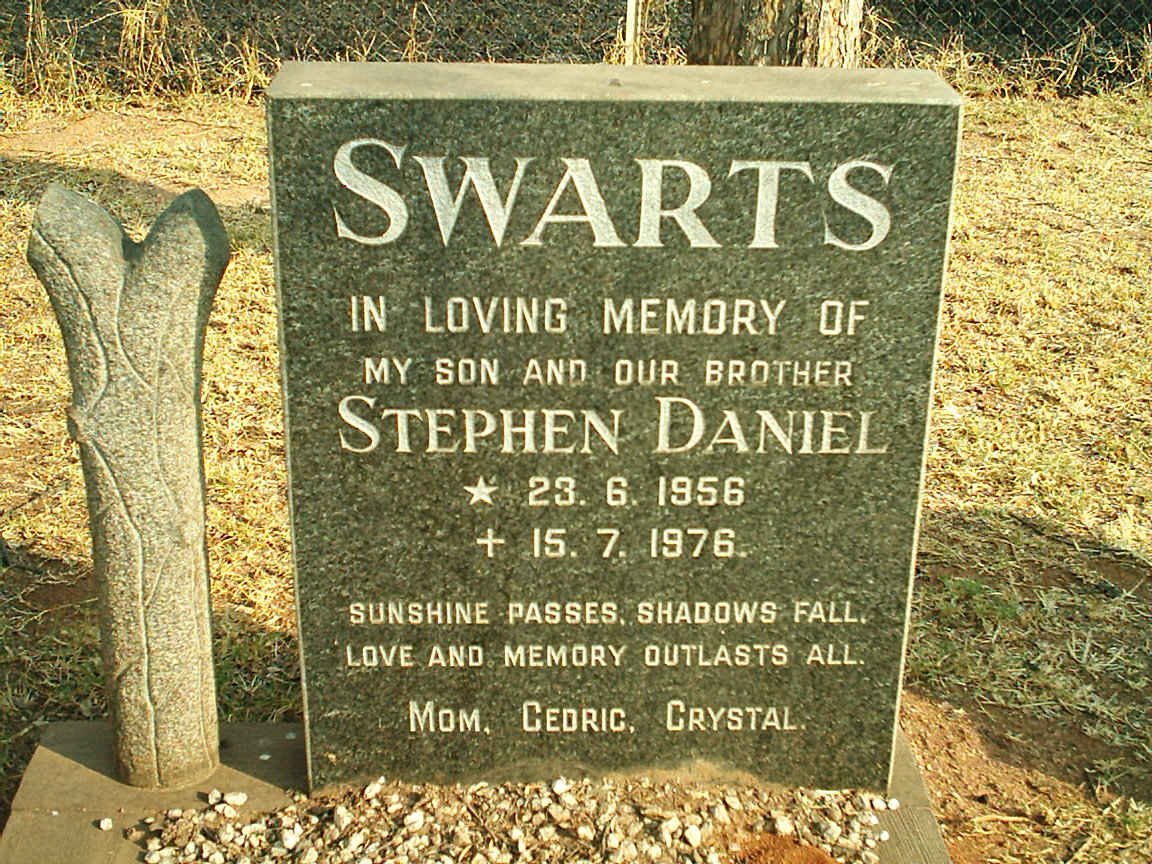 SWARTS Stephen Daniel 1956-1976