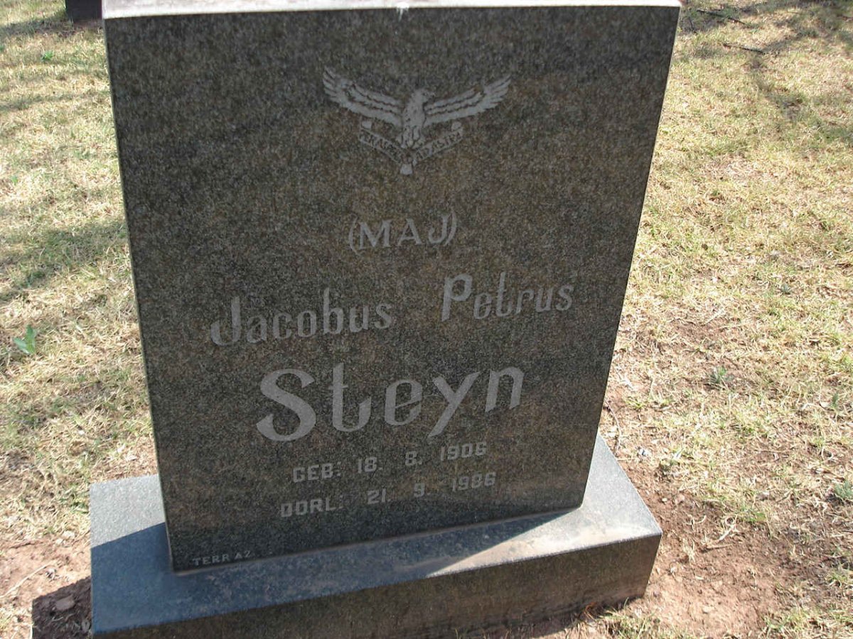 STEYN Jacobus Petrus 1906-1986