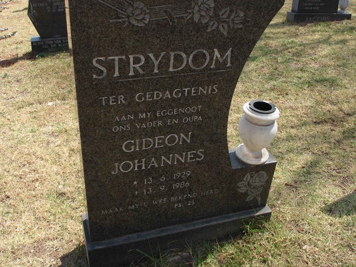 STRYDOM Gideon Johannes 1929-1986