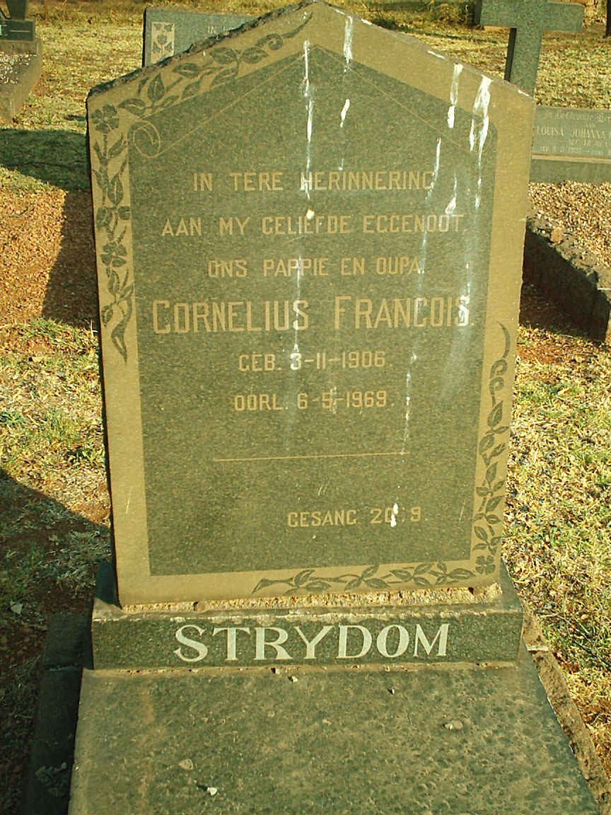 STRYDOM Cornelius Francois 1906-1969