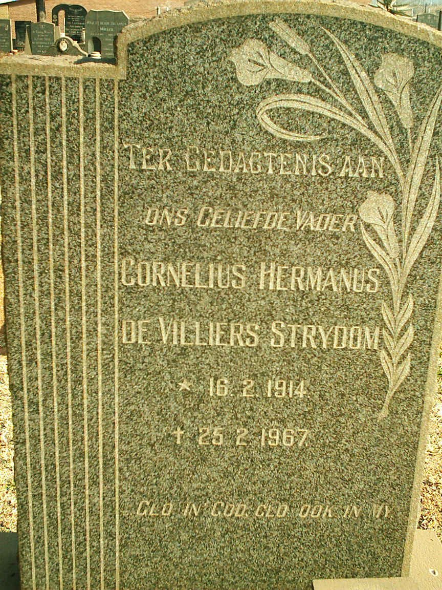 STRYDOM Cornelius Hermanus De Villiers 1914-1967