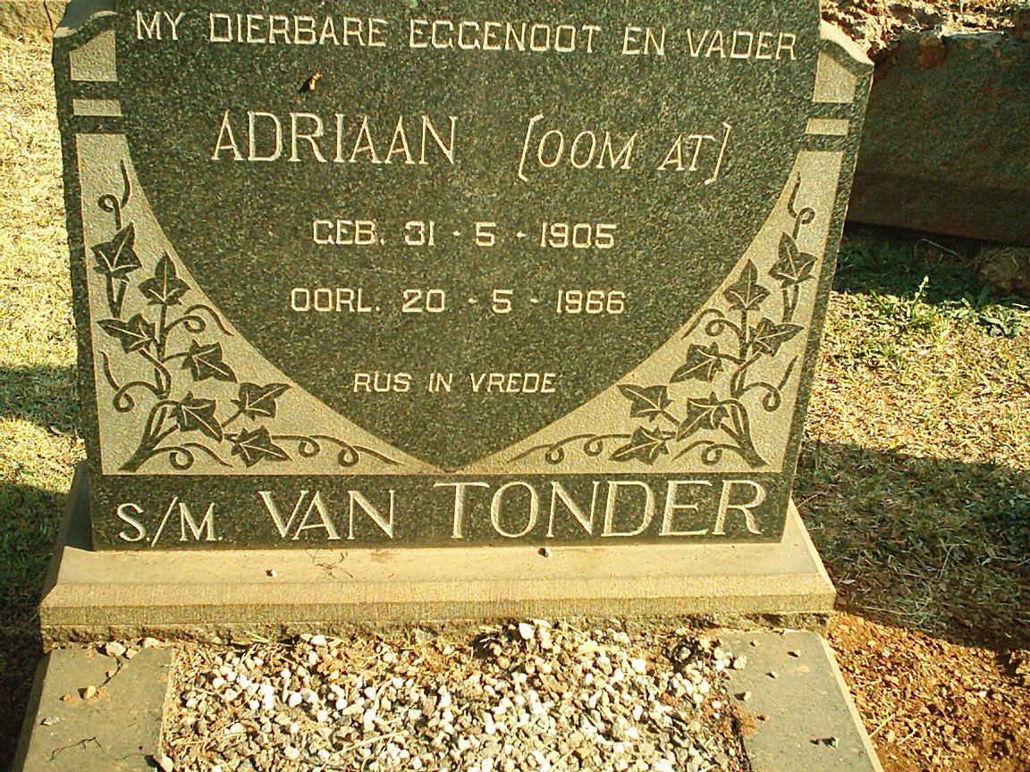 TONDER Adriaan, van 1905-1966