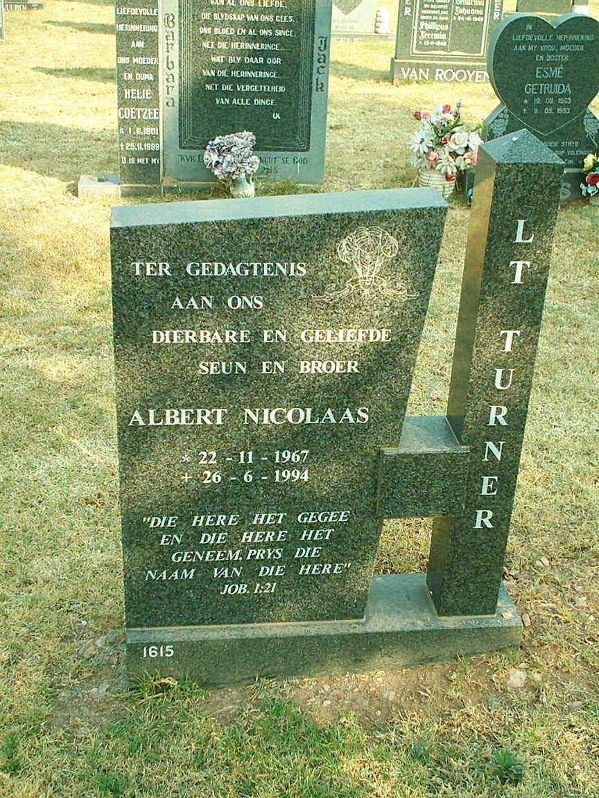 TURNER Albert Nicolaas 1967-1994