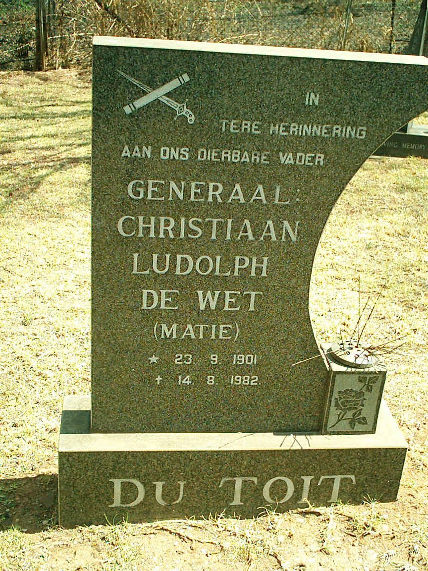 TOIT Christiaan Ludolph de Wet, du 1901-1982