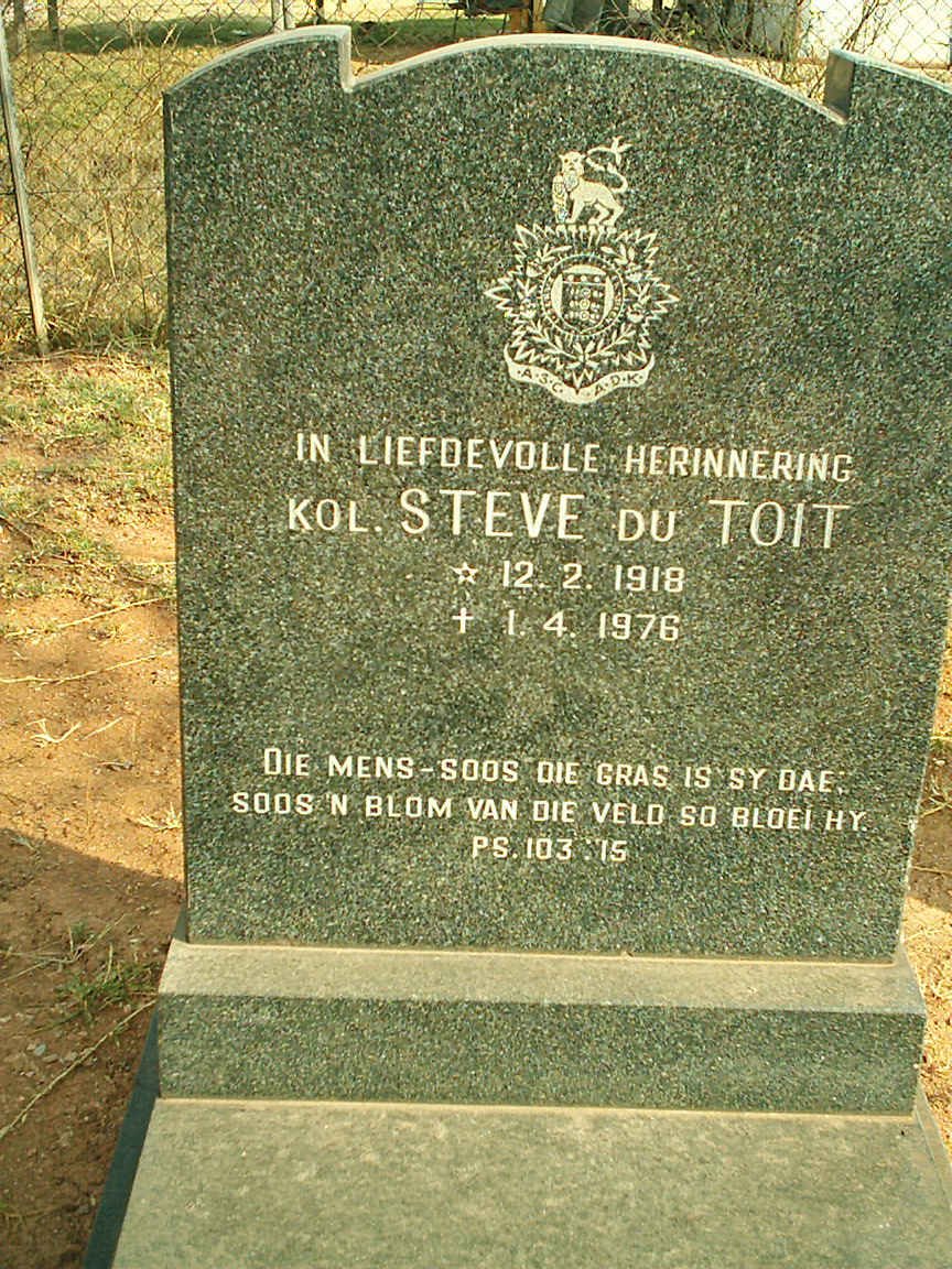 TOIT Steve, du 1918-1976