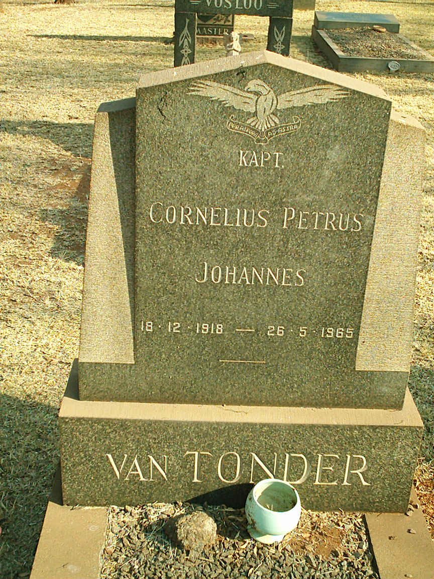 TONDER Cornelius Petrus Johannes, van 1918-1965
