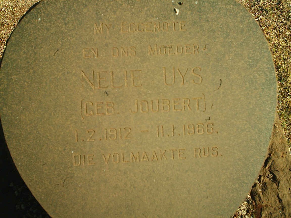 UYS Nelie nee JOUBERT 1912-1966