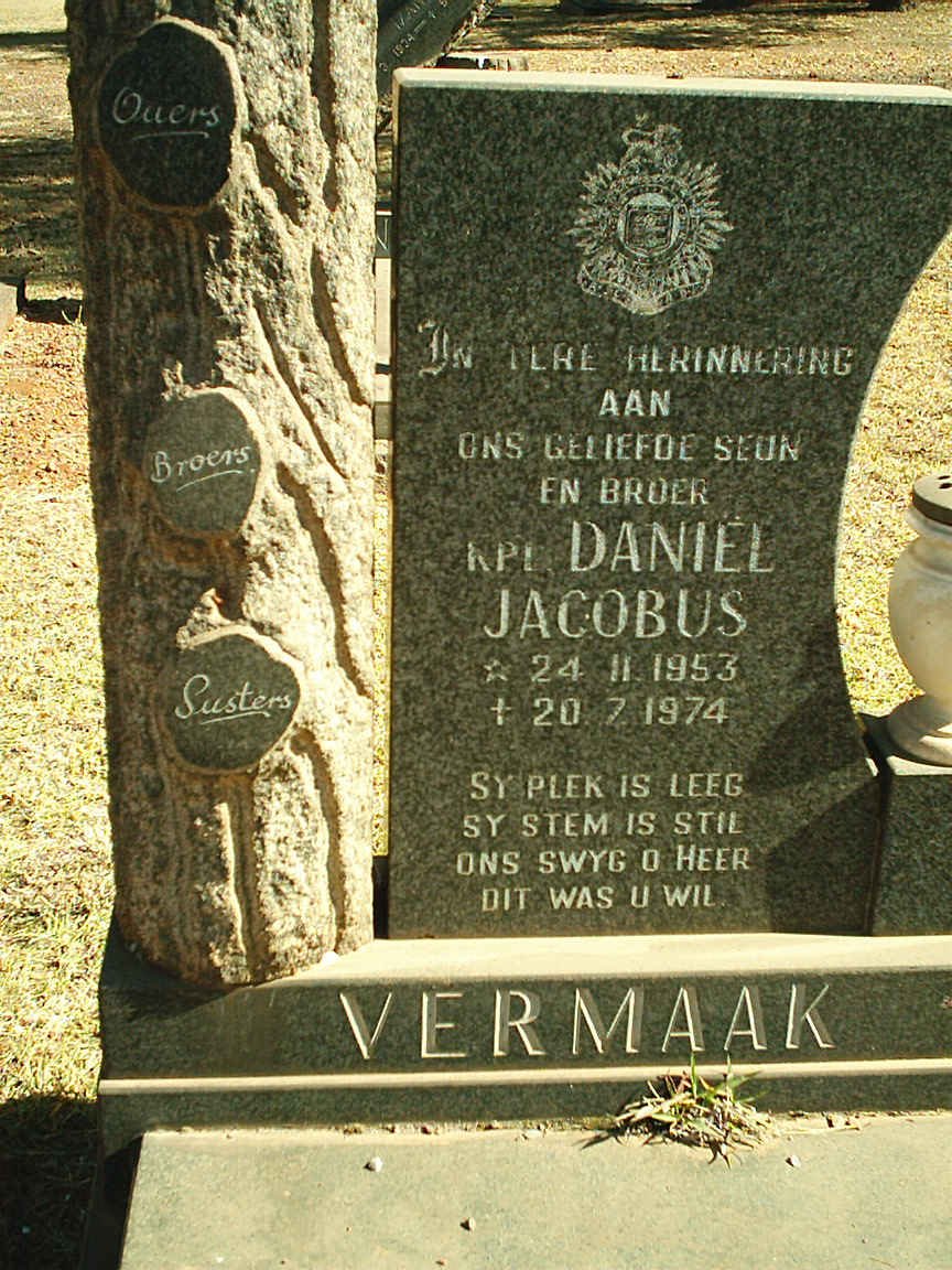 VERMAAK Daniël Jacobus 1953-1974