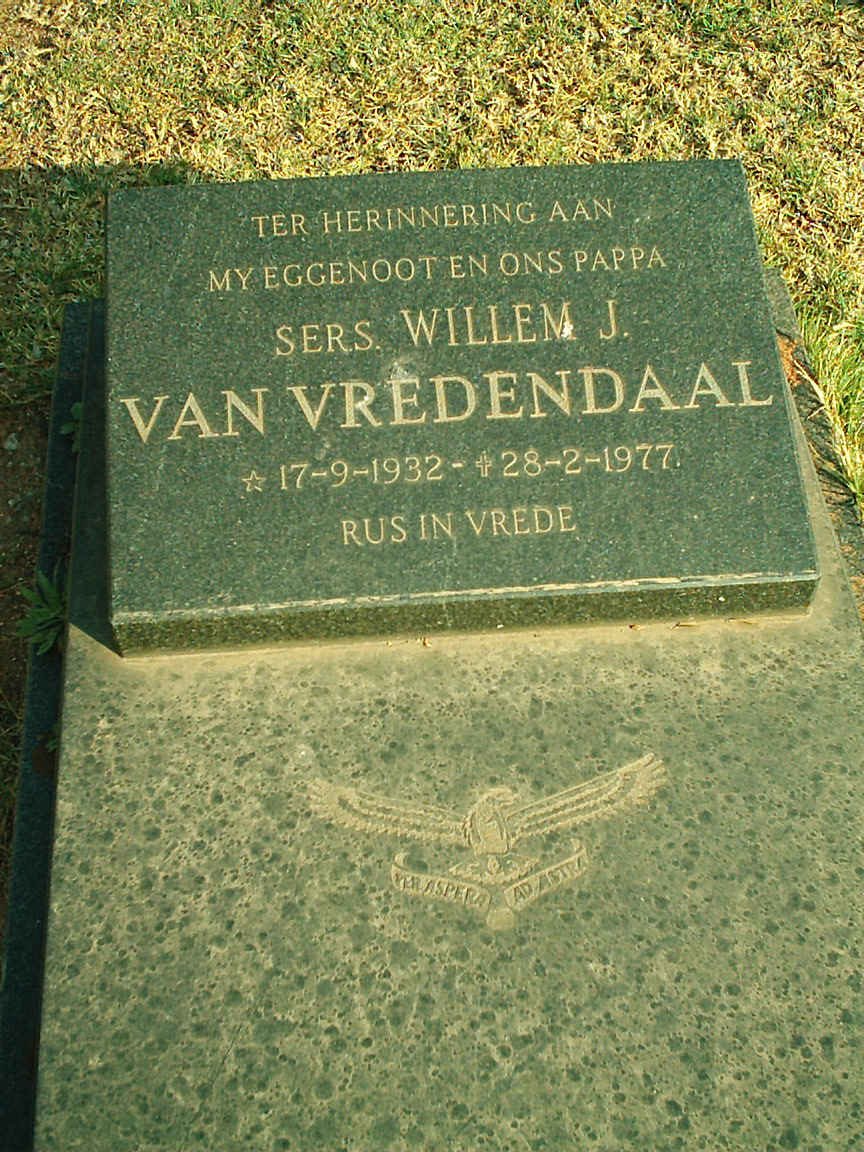VREDENDAAL Willem J., van 1932-1977