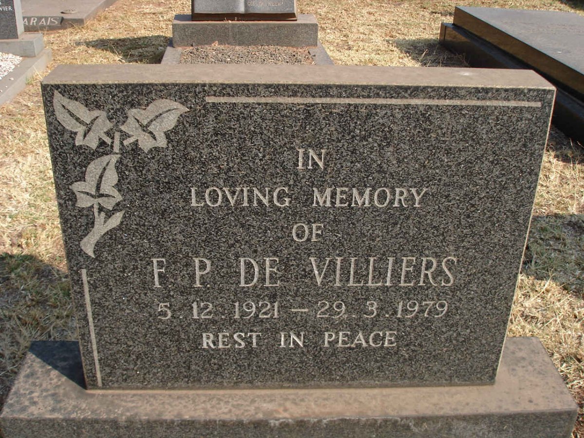 VILLIERS F.P., de 1921-1979