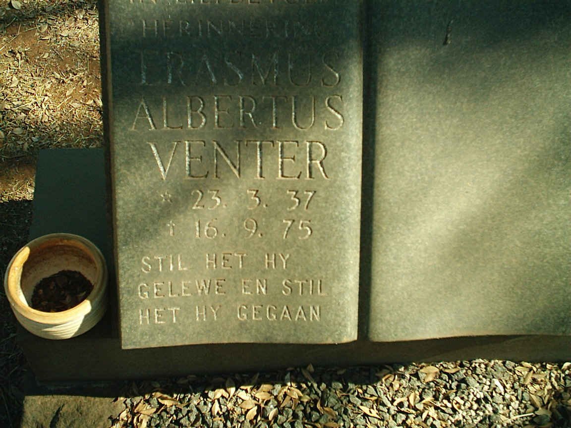 VENTER Erasmus Albertus 1937-1975