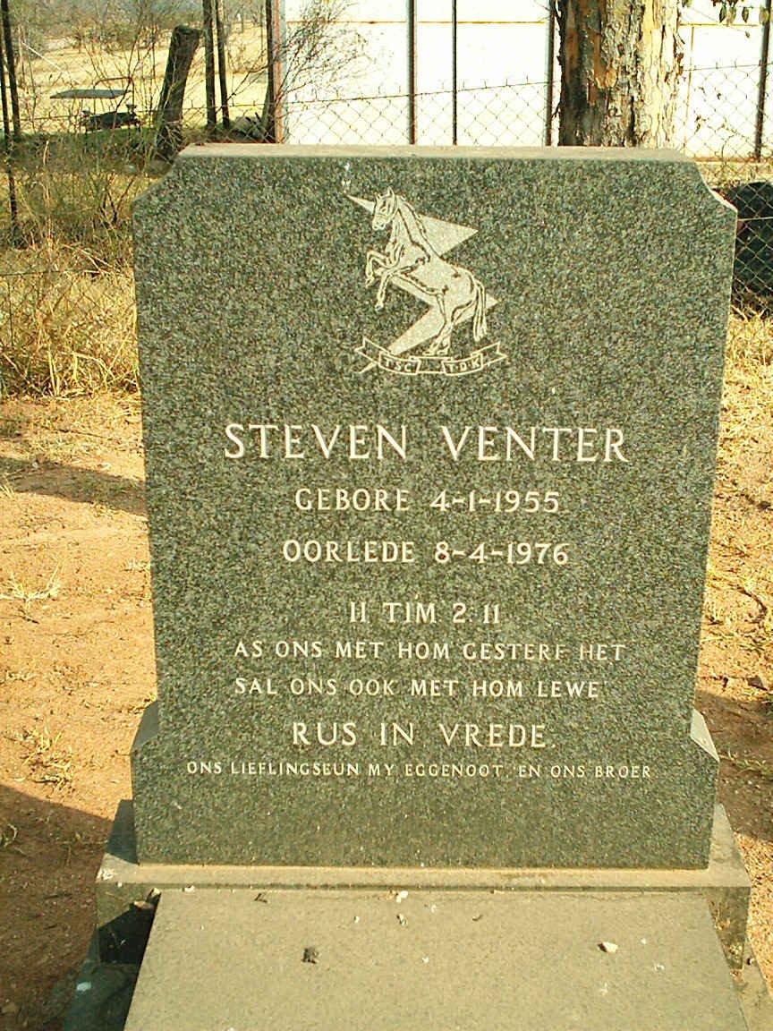 VENTER Steven 1955-1976
