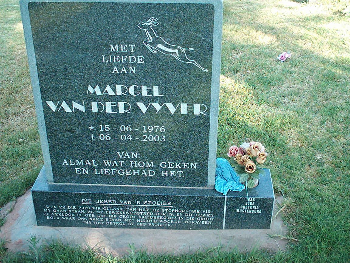 VYVER Marcel, van der 1976-2003