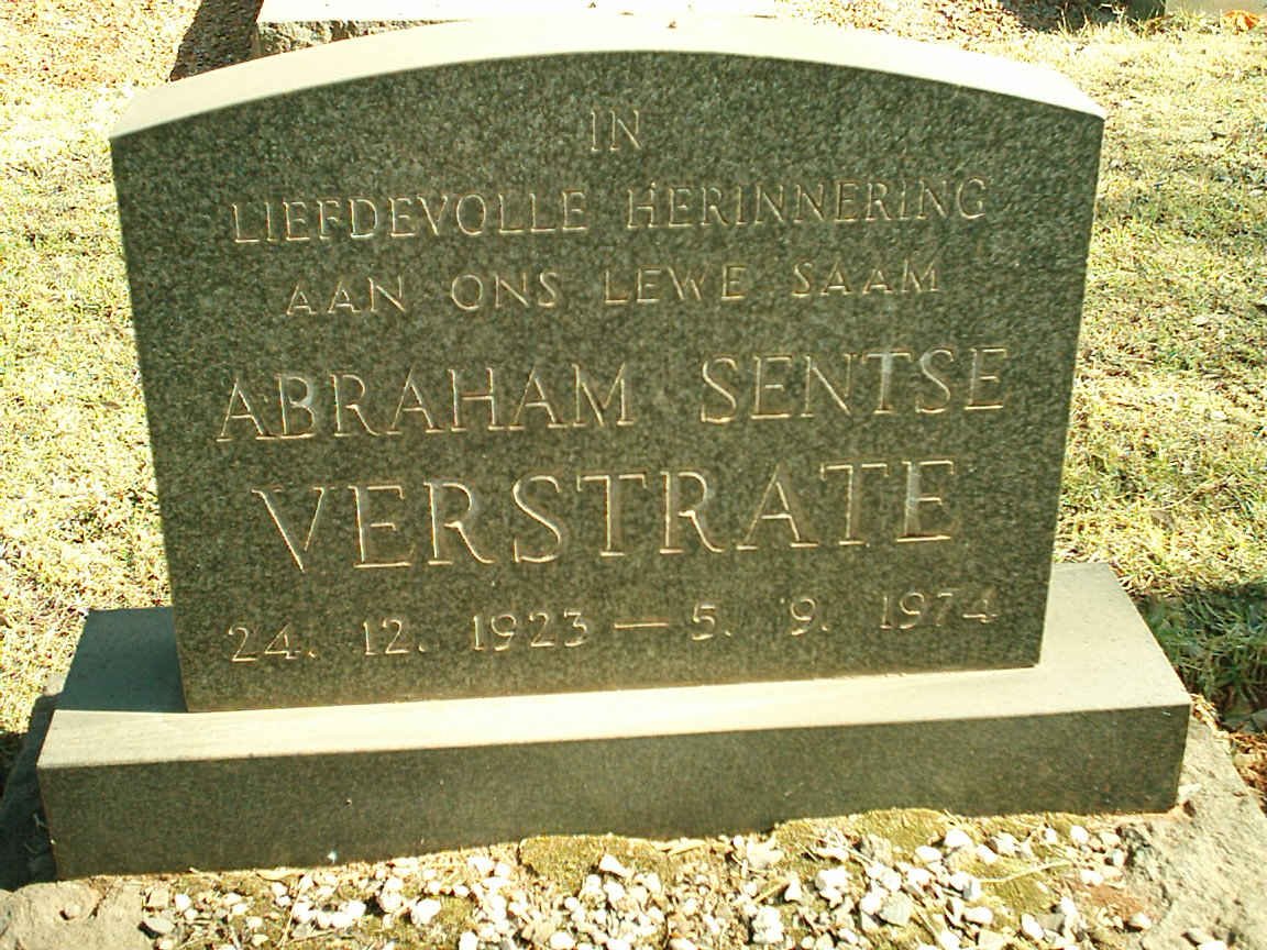VERSTRATE Abraham Sentse 1923-1974