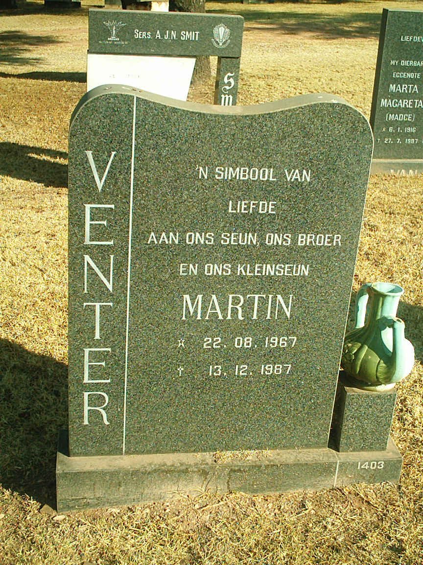 VENTER Martin 1967-1987